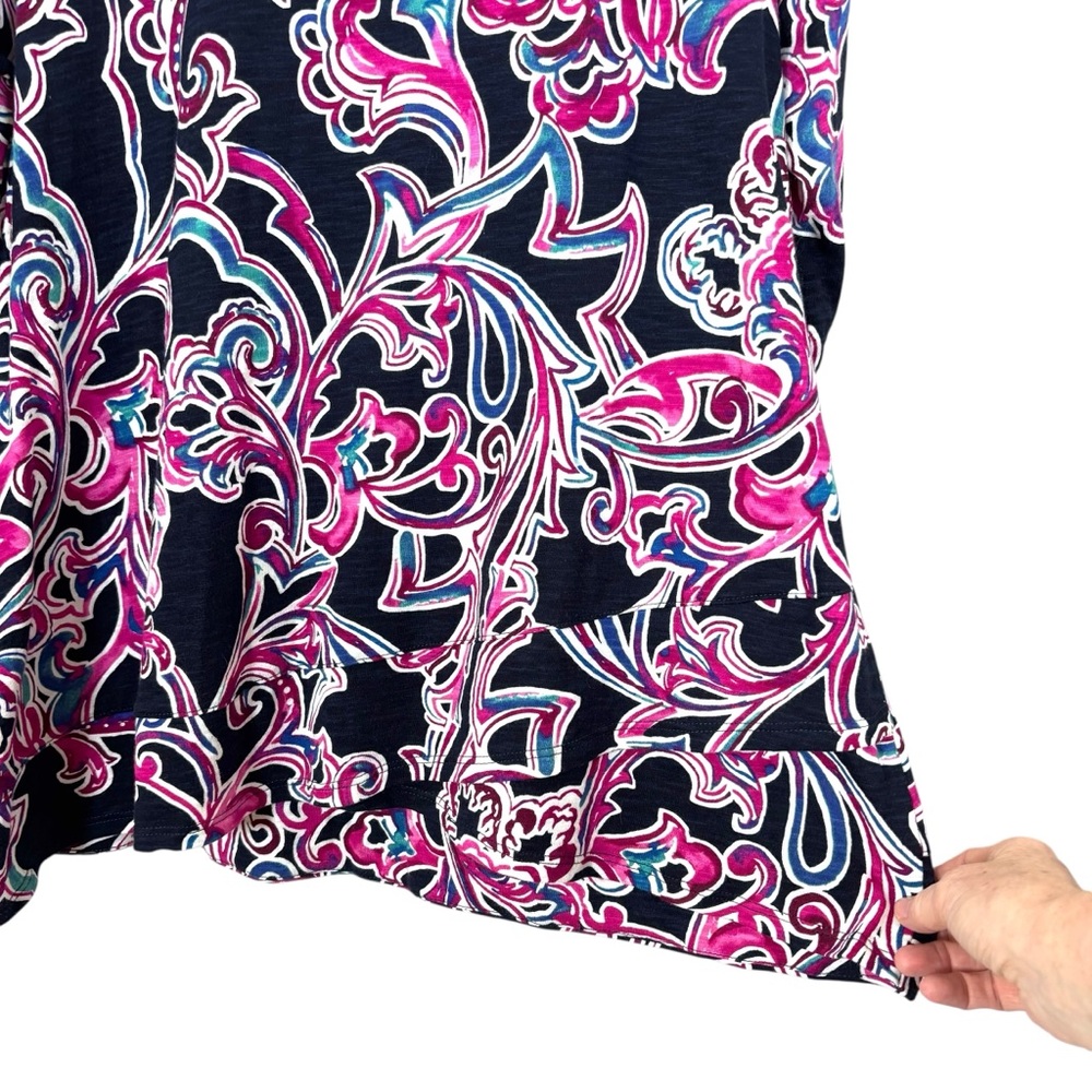 Chico’s Layered Tunic Top Navy‎ Boho - Picture 4 of 7